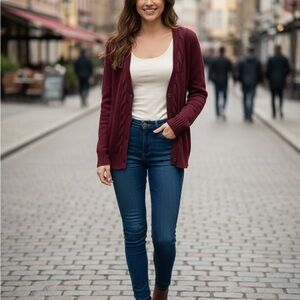 ALFRED SUNG Deep Burgundy Knitwear